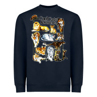 Navy cool cats and kittens Heavyweight Sweatshirt - artisFamous