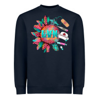Navy western licensed vocational nurse medical instruments Heavyweight Sweatshirt - BarkalooDesign