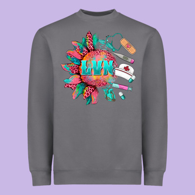 Western Licensed Vocational Nurse Medical Instruments Heavyweight Sweatshirt Designed By Barkaloodesign