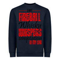 Navy fireball whisky whispers Heavyweight Sweatshirt - artisFamous