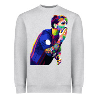 Heather Grey LIONEL MESSI Heavyweight Sweatshirt - artisFamous