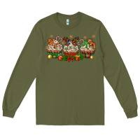 Army Green christmas cupcake with gingerbreads bbs Long Sleeve Tee - BundleAndBundleShop