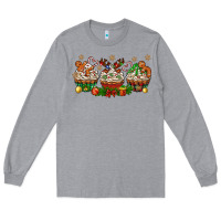 Heather Grey christmas cupcake with gingerbreads bbs Long Sleeve Tee - BundleAndBundleShop