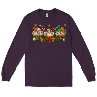 Plum christmas cupcake with gingerbreads bbs Long Sleeve Tee - BundleAndBundleShop