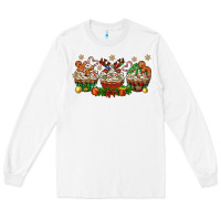 White christmas cupcake with gingerbreads bbs Long Sleeve Tee - BundleAndBundleShop