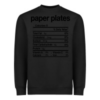 Black paper plates nutrition facts funny thanksgiving christmas Heavyweight Sweatshirt - artisFamous