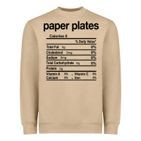 Mushroom paper plates nutrition facts funny thanksgiving christmas Heavyweight Sweatshirt - artisFamous