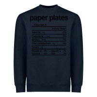 Navy paper plates nutrition facts funny thanksgiving christmas Heavyweight Sweatshirt - artisFamous