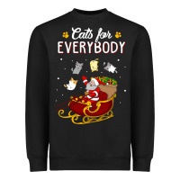 Black cats for everybody cat christmas ugly christmas sweatshirt Heavyweight Sweatshirt - artisFamous
