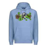 Colony Blue western cowhide leopard glitter shamrocks Premium Hoodie - Jasminsmagicworld