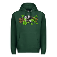 Sports Green western cowhide leopard glitter shamrocks Premium Hoodie - Jasminsmagicworld