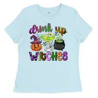 Baby Blue drink up witches Ladies Tee - CowGirlArtShop