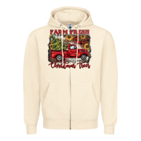 Sandshell farm fresh christmas trees Zipper Hoodie - BarkalooDesign