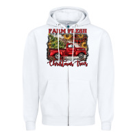 White farm fresh christmas trees Zipper Hoodie - BarkalooDesign