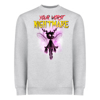 Heather Grey Your Worst Nightmare Heavyweight Sweatshirt - artisFamous
