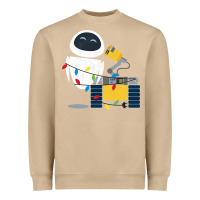 Mushroom wall e eve christmas light wrap graphic t shirt Heavyweight Sweatshirt - artisFamous