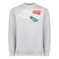 Heather Grey mexico flag Heavyweight Sweatshirt - artisFamous