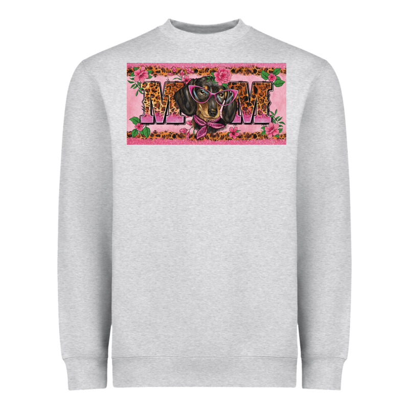Danchshund Mom License Plate Template Heavyweight Sweatshirt by BarkalooDesign | Teevron