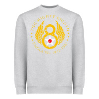 Heather Grey mighty eighth   8th air force Heavyweight Sweatshirt - artisFamous