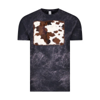 Cloud Black Brown Cowhide Background Vintage Tee - CowCowDesign