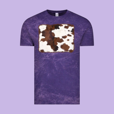 Brown Cowhide Background Vintage Tee Designed By Cowcowdesign