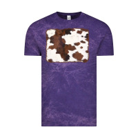 Cloud Purple Brown Cowhide Background Vintage Tee - CowCowDesign