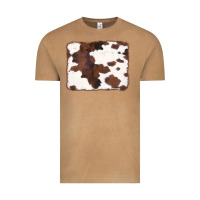 Vintage Camel Brown Cowhide Background Vintage Tee - CowCowDesign