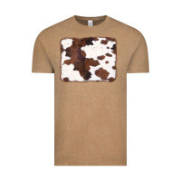 Vintage Coffee Brown Cowhide Background Vintage Tee - CowCowDesign