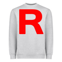 Heather Grey team rocket long sleeve t shirt Heavyweight Sweatshirt - artisFamous