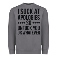 Storm i suck at apologies so unfuck you or whatever swearing black Heavyweight Sweatshirt - artisFamous