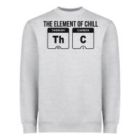 Heather Grey mens the element of chill thc marijuana joke black Heavyweight Sweatshirt - artisFamous