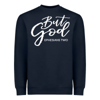 Navy but god imajes Heavyweight Sweatshirt - artisFamous