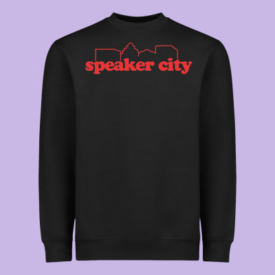 Speaker City Heavyweight Sweatshirt Designed By Artisfamous