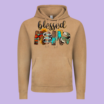 Western Blessed Mama Mother's Day Vintage Hoodie Designed By Fadigitalartstudio