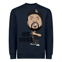 Navy Ice Cube Heavyweight Sweatshirt - artisFamous