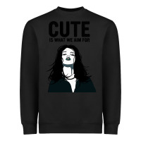 Black cute is what we aim for Heavyweight Sweatshirt - artisFamous