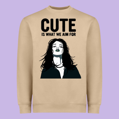 Cute Is What We Aim For Heavyweight Sweatshirt Designed By Artisfamous