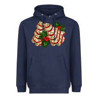 Navy white christmas tree cake ado Heavyweight Hoodie - AdoDesignShop