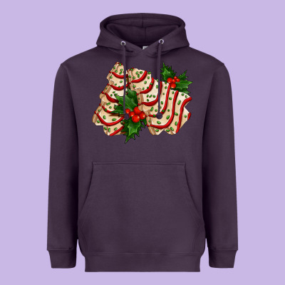 White Christmas Tree Cake Ado Heavyweight Hoodie Designed By Adodesignshop