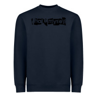 Navy i hate myself Heavyweight Sweatshirt - artisFamous