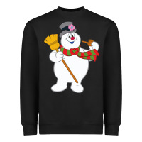Black Frosty The Snowman New Sku Heavyweight Sweatshirt - artisFamous