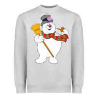 Heather Grey Frosty The Snowman New Sku Heavyweight Sweatshirt - artisFamous