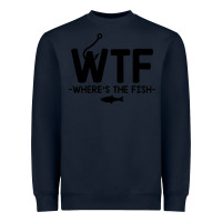 Navy where's the fish Heavyweight Sweatshirt - artisFamous