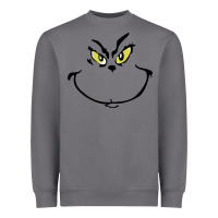 Storm Grinch Face Heavyweight Sweatshirt - artisFamous