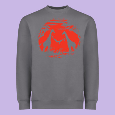 Giraffe Heavyweight Sweatshirt Designed By Artisfamous