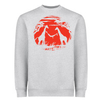 Heather Grey giraffe Heavyweight Sweatshirt - artisFamous