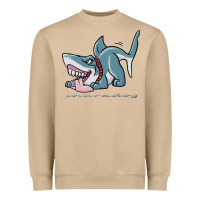 Mushroom Sharkdog Sticker Heavyweight Sweatshirt - artisFamous