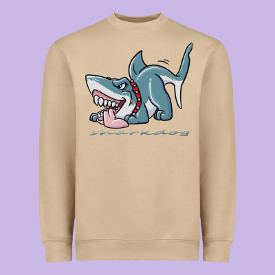 Sharkdog Sticker Heavyweight Sweatshirt Designed By Artisfamous