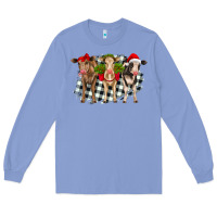 Colony Blue Christmas heifers front view Long Sleeve Tee - RanaPortraitStore