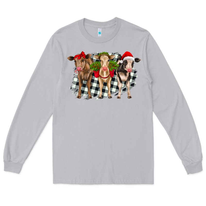 Christmas Heifers Front View Long Sleeve Tee by RanaPortraitStore | Teevron